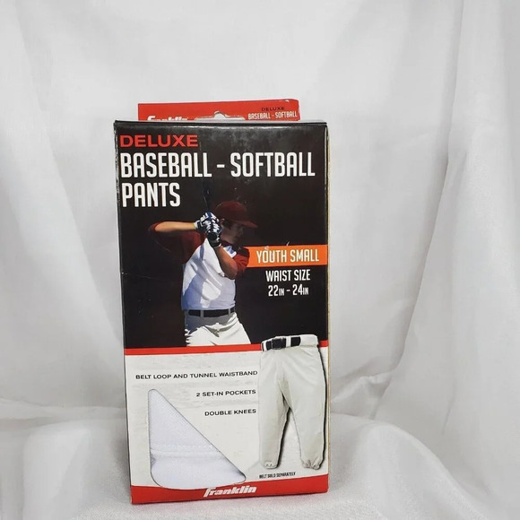 Franklin Other - Franklin Deluxe Youth Small Baseball Softball Pants Boys Girls White